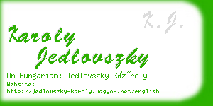 karoly jedlovszky business card